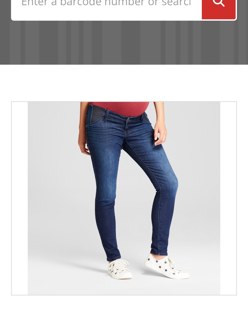 Women's Dark Blue Skinny Jeans - Stretch Maternity Fit